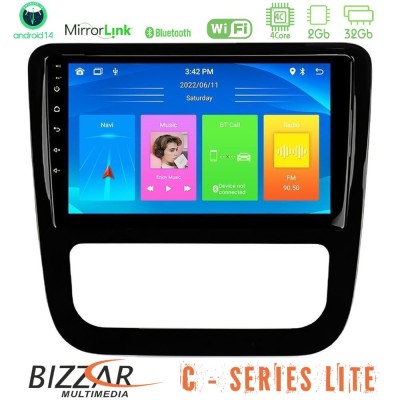Bizzar C Series Lite 4Core Android14 2+32GB VW Scirocco 2008-2014 Navigation Multimedia Tablet 9" (μαύρο γυαλιστερό)