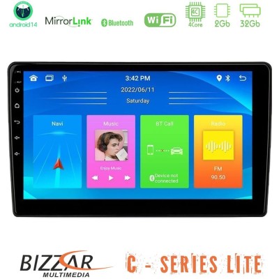 Bizzar C Series Lite 4Core Android14 2+32GB VW Scirocco 2008-2014 Navigation Multimedia Tablet 9"