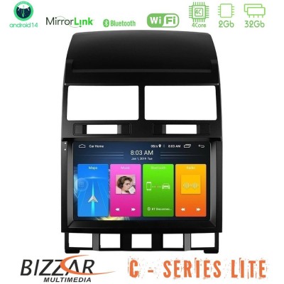 Bizzar C Series Lite 4Core Android14 2+32GB VW Touareg 2002 – 2010 Navigation Multimedia Tablet 9"