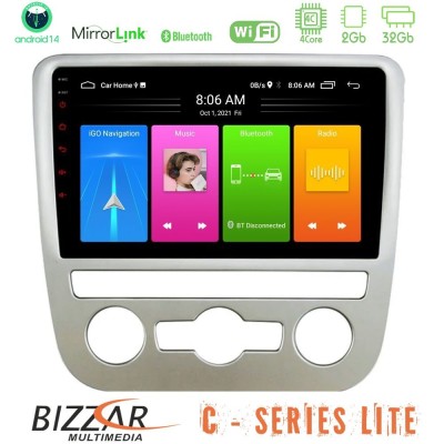 Bizzar C Series Lite 4Core Android14 2+32GB VW Scirocco 2008 – 2014 Navigation Multimedia Tablet 9"