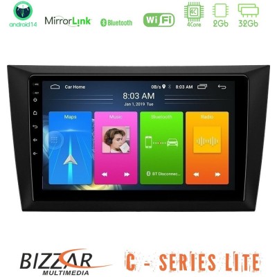Bizzar C Series Lite 4Core Android14 2+32GB Vw Golf 6 Navigation Multimedia Tablet 9"