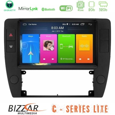 Bizzar C Series Lite 4Core Android14 2+32GB VW Passat B5 2001-2005 Navigation Multimedia Tablet 9"