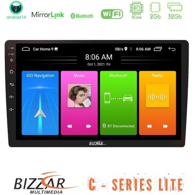 Bizzar C Series Lite 4Core Android14 2+32GB Alfa Romeo Giulietta 2014-2021 Navigation Multimedia Tablet 10"