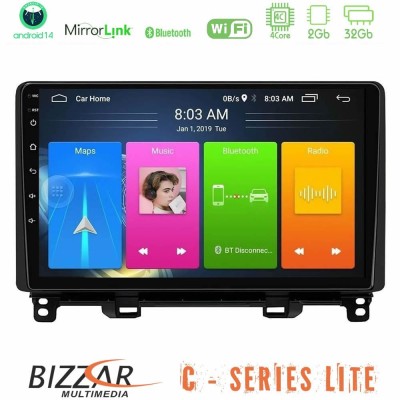Bizzar C Series Lite 4Core Android14 2+32GB Honda Jazz 2021-2025 Navigation Multimedia Tablet 9"