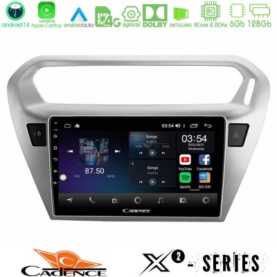 Cadence X2 Series 8Core Android14 6+128GB Citroën C-Elysée / Peugeot 301 Navigation Multimedia Tablet 9"
