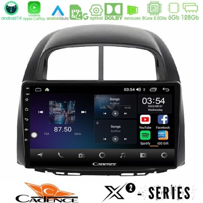 Cadence X2 Series 8Core Android14 6+128GB Daihatsu Sirion/Subaru Justy Navigation Multimedia Tablet 10"