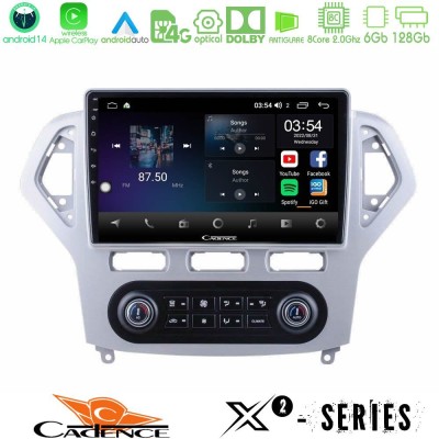 Cadence X2 Series 8Core Android14 6+128GB Ford Mondeo 2007-2011 (Auto A/C) Navigation Multimedia Tablet 10"
