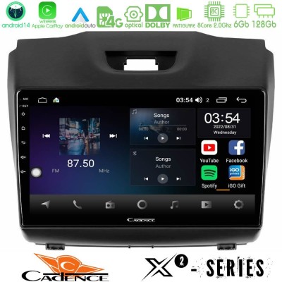 Cadence X2 Series 8Core Android14 6+128GB Isuzu D-MAX 2012-2019 Navigation Multimedia Tablet 9"