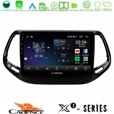 Cadence X2 Series 8Core Android14 6+128GB Jeep Compass 2017 Navigation Multimedia Tablet 10"