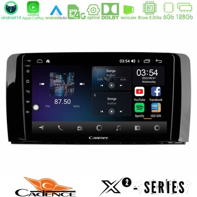 Cadence X2 Series 8Core Android14 6+128GB Mercedes R Class Navigation Multimedia Tablet 9"