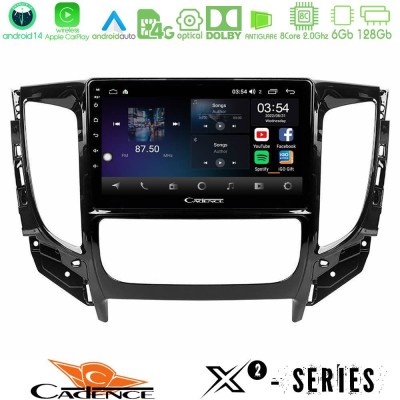 Cadence X2 Series 8Core Android14 6+128GB Mitsubishi L200 2016- amp Fiat Fullback (Auto A/C) Navigation Multimedia Tablet 9"