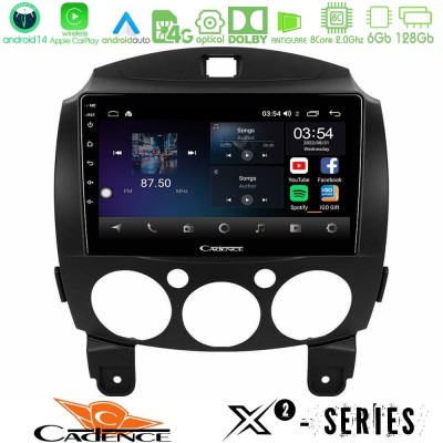 Cadence X2 Series 8Core Android14 6+128GB Mazda 2 2008-2014 Navigation Multimedia Tablet 9"