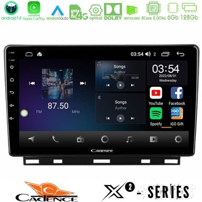Cadence X2 Series 8Core Android14 6+128GB Renault Clio 5 2020-2024 Navigation Multimedia Tablet 9"