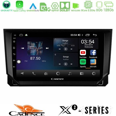 Cadence X2 Series 8Core Android14 6+128GB Seat Arona/Ibiza Navigation Multimedia Tablet 9"
