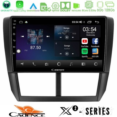 Cadence X2 Series 8Core Android14 6+128GB Subaru Forester Navigation Multimedia Tablet 9"