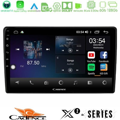 Cadence X2 Series 8Core Android14 6+128GB Subaru Forester 2003-2007 Navigation Multimedia Tablet 9"