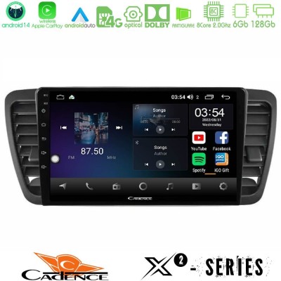 Cadence X2 Series 8Core Android14 6+128GB Subaru Legacy/Outback 2002-2008 Navigation Multimedia Tablet 9"