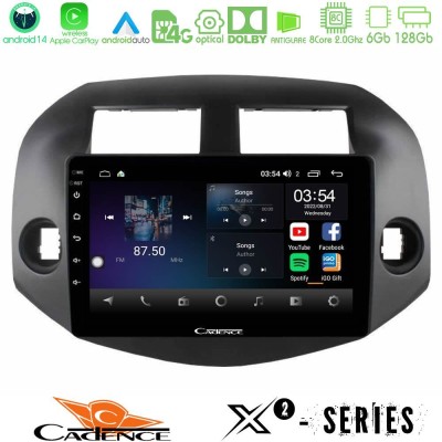 Cadence X2 Series 8Core Android14 6+128GB Toyota Rav4 2006-2012 Navigation Multimedia Tablet 10"