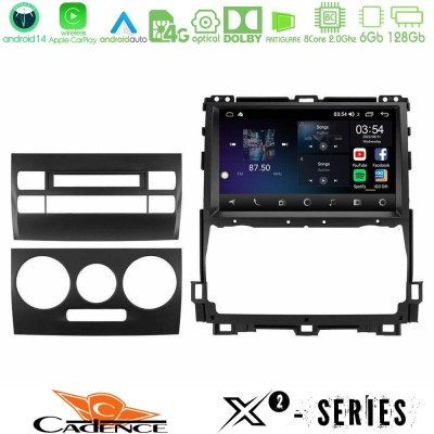 Cadence X2 Series 8Core Android14 6+128GB Toyota Land Cruiser J120 2002-2009 Navigation Multimedia Tablet 9"