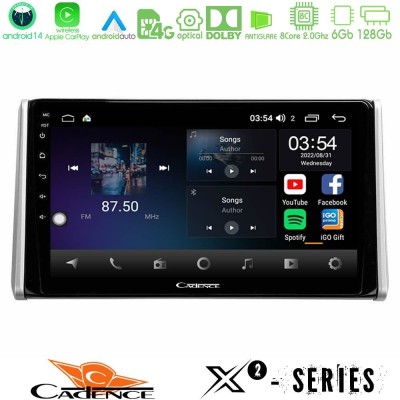 Cadence X2 Series 8Core Android14 6+128GB Toyota RAV4 2019-2023 Navigation Multimedia Tablet 10"