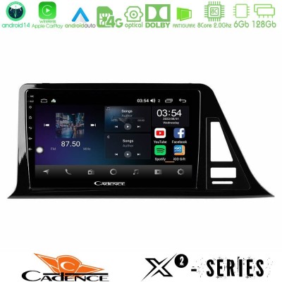 Cadence X2 Series 8Core Android14 6+128GB Toyota CH-R (Χωρίς Εργ.Οθόνη) Navigation Multimedia Tablet 9"