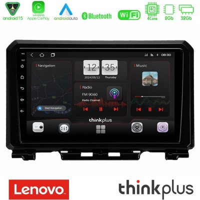 Lenovo Thinkplus Series 4Core Android15 2+32GB Suzuki Jimny 2018-2022 Navigation Multimedia Tablet 9" Με Carplay & Android Auto