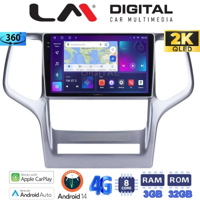 LM Digital - LM ZD8234 GPS Οθόνη OEM Multimedia Αυτοκινήτου για Jeep Gran Cherokee 2011 2013 (CarPlay/AndroidAuto/BT/GPS/WIFI/G