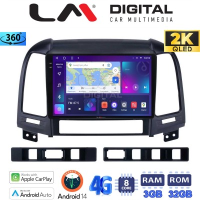 LM Digital - LM ZD8239 GPS Οθόνη OEM Multimedia Αυτοκινήτου για Hyundai SantaFe 2006 2013 (CarPlay/AndroidAuto/BT/GPS/WIFI/GPRS