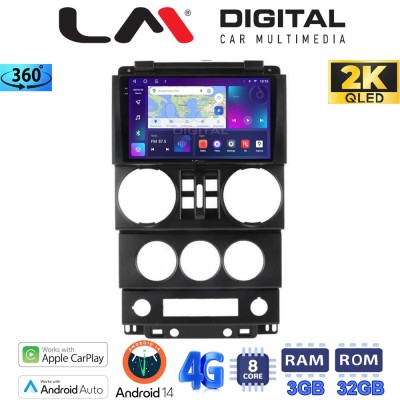 LM Digital - LM ZD8748 GPS Οθόνη OEM Multimedia Αυτοκινήτου για JEEP WRANGLER 2007 2011 (CarPlay/AndroidAuto/BT/GPS/WIFI/GPRS)