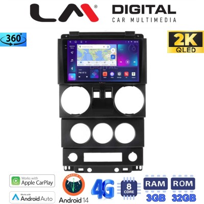 LM Digital - LM ZD8748B GPS Οθόνη OEM Multimedia Αυτοκινήτου για JEEP WRANGLER 2007 2011 (CarPlay/AndroidAuto/BT/GPS/WIFI/GPRS)