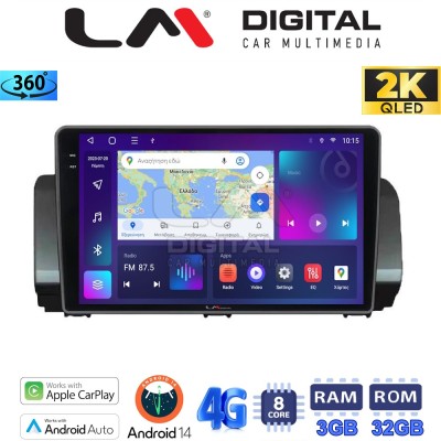 LM Digital - LM ZD8777 GPS Οθόνη OEM Multimedia Αυτοκινήτου για Dacia Logan, Duster, Santero 2021 Facelift (CarPlay/AndroidAuto/