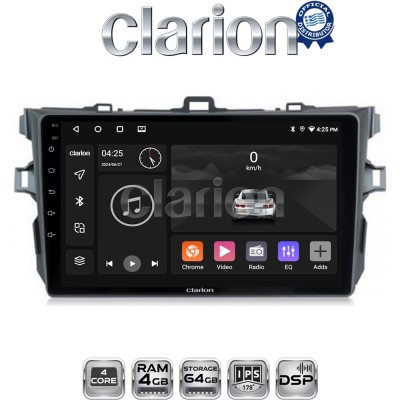 CLARION GL32063 Οθόνη OEM Multimedia Αυτοκινήτου για TOYOTA COROLLA 20062012 (CarPlay/AndroidAuto/BT/GPS/WIFI/GPRS)
