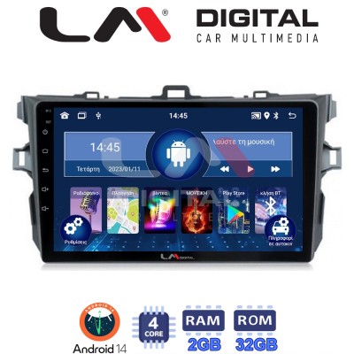 LM Digital - LM ZL4063 GPS Οθόνη OEM Multimedia Αυτοκινήτου για TOYOTA COROLLA 20062012 (BT/GPS/WIFI)