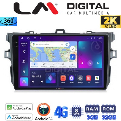 LM Digital - LM ZD8063 GPS Οθόνη OEM Multimedia Αυτοκινήτου για TOYOTA COROLLA 20062012 (CarPlay/AndroidAuto/BT/GPS/WIFI/GPRS)