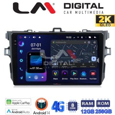 LM ZS8063 GPS Οθόνη OEM Multimedia Αυτοκινήτου για TOYOTA COROLLA 20062012 (CarPlay/AndroidAuto/BT/GPS/WIFI/GPRS)