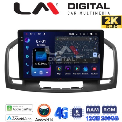 LM ZS8114 GPS Οθόνη OEM Multimedia Αυτοκινήτου για OPEL INSIGNIA 2007-2013 (CarPlay/AndroidAuto/BT/GPS/WIFI/GPRS)