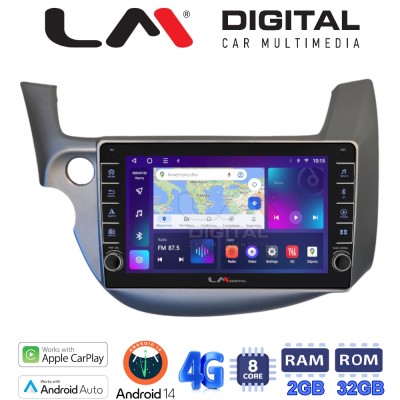 LM Digital - LM ZG8549G GPS Οθόνη OEM Multimedia Αυτοκινήτου για Honda Jazz 2008 2012 (CarPlay/AndroidAuto/BT/GPS/WIFI/GPRS)