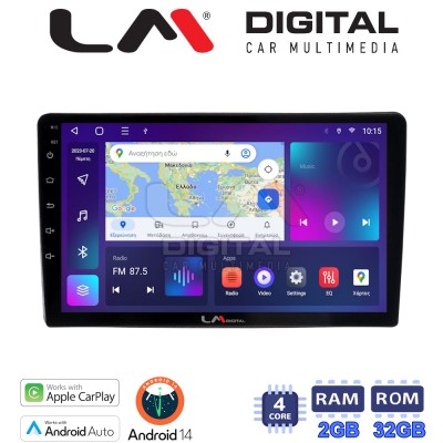 LM Digital - LM ZN4402UP GPS Οθόνη OEM Multimedia Αυτοκινήτου για Toyota Yaris 1999 2005 (CarPlay/AndroidAuto/BT/GPS/WIFI/GPRS)