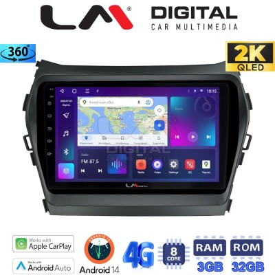 LM Digital - LM ZD8309 GPS Οθόνη OEM Multimedia Αυτοκινήτου για HY SANTA FE 2013 2017HY IX45 (BT/GPS/WIFI/GPRS)