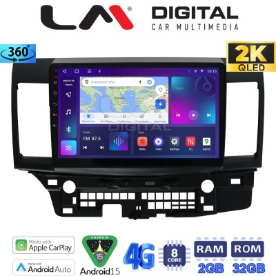 LM Digital - LM ZB8037 GPS Οθόνη OEM Multimedia Αυτοκινήτου για MITSUBISHI LANCER 2008 (CarPlay/AndroidAuto/BT/GPS/WIFI/GPRS)
