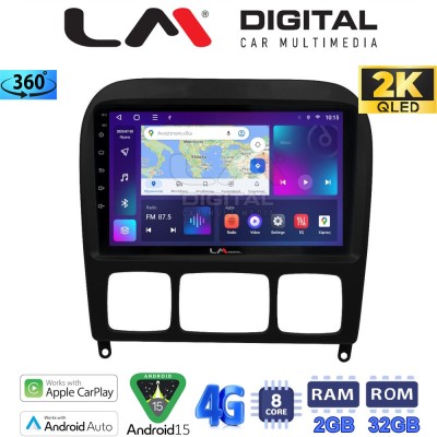 LM Digital - LM ZB8220 GPS Οθόνη OEM Multimedia Αυτοκινήτου για MERCEDES S (W220) 19982005 (CarPlay/AndroidAuto/BT/GPS/WIFI/GPRS
