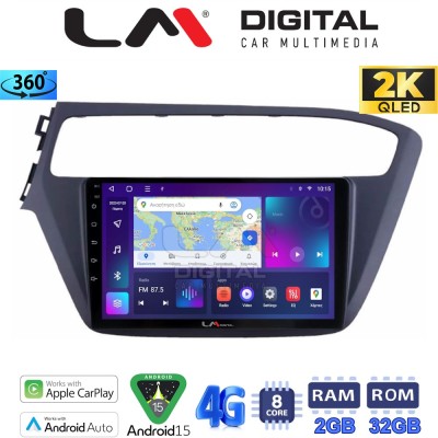 LM Digital - LM ZB8226 GPS Οθόνη OEM Multimedia Αυτοκινήτου για Hyundai i20 2019 (CarPlay/AndroidAuto/BT/GPS/WIFI/GPRS)