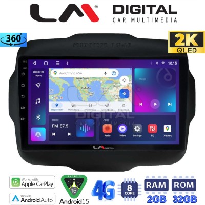 LM Digital - LM ZB8273 GPS Οθόνη OEM Multimedia Αυτοκινήτου για Jeep Gran Cherokee 2014 (CarPlay/AndroidAuto/BT/GPS/WIFI/GPRS)