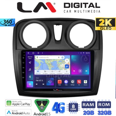 LM Digital - LM ZB8457 GPS Οθόνη OEM Multimedia Αυτοκινήτου για Dacia Santero 2012 2019 (CarPlay/AndroidAuto/BT/GPS/WIFI/GPRS)