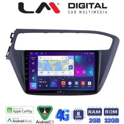 LM Digital - LM ZR8226 GPS Οθόνη OEM Multimedia Αυτοκινήτου για Hyundai i20 2019 (CarPlay/AndroidAuto/BT/GPS/WIFI/GPRS)