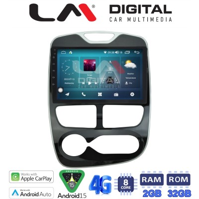 LM Digital - LM ZR8320 GPS Οθόνη OEM Multimedia Αυτοκινήτου για RENAULT CLIO 2012 2015 (CarPlay/AndroidAuto/BT/GPS/WIFI/GPRS)