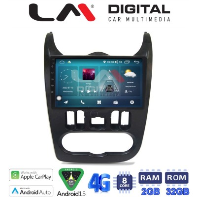 LM Digital - LM ZR8432 GPS Οθόνη OEM Multimedia Αυτοκινήτου για DACIA DUSTER 20062012 (CarPlay/AndroidAuto/BT/GPS/WIFI/GPRS)