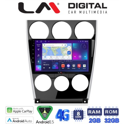 LM Digital - LM ZR8436 GPS Οθόνη OEM Multimedia Αυτοκινήτου για MAZDA 6 facelift 20052008 (CarPlay/AndroidAuto/BT/GPS/WIFI/GPRS)