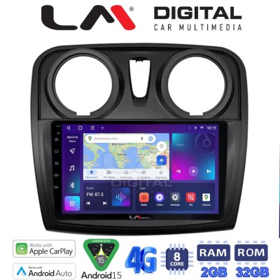 LM Digital - LM ZR8457 GPS Οθόνη OEM Multimedia Αυτοκινήτου για Dacia Santero 2012 2019 (CarPlay/AndroidAuto/BT/GPS/WIFI/GPRS)