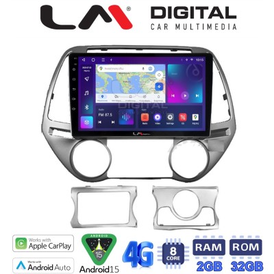 LM Digital - LM ZR8839 GPS Οθόνη OEM Multimedia Αυτοκινήτου για HYUNDAI i20 20082013 (CarPlay/AndroidAuto/BT/GPS/WIFI/GPRS)